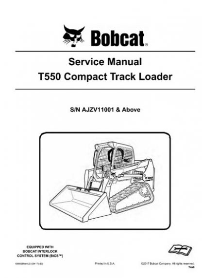 Bobcat T550 Compact Track Loader Service Repair Manual