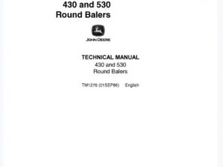 John Deere 430, 530 Round Balers Technical Service Manual