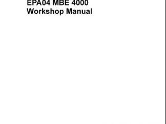 Detroit Diesel MBE4000 EPA04 Engine Repair Workshop Manual