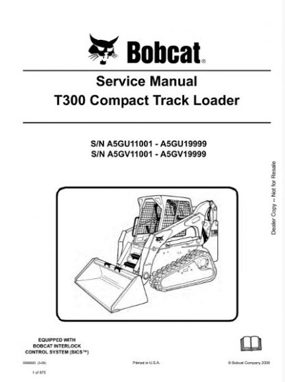 bobcat t300 service manual