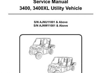 Bobcat 3400, 3400XL Utility Vehicle Service Repair Manual