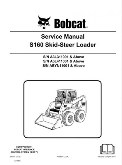 Bobcat S160 Skid - Steer Loader Service Manual