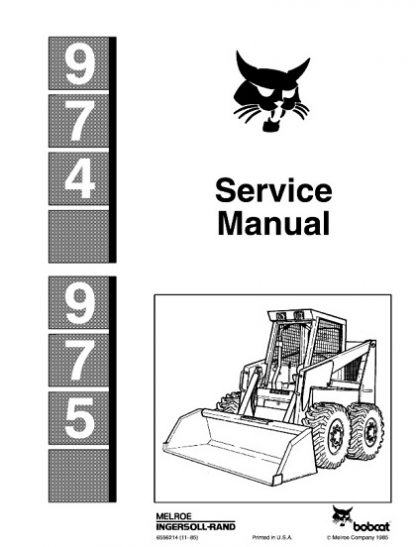 Bobcat 974, 975 Skid Steer Loader Service Repair Manual