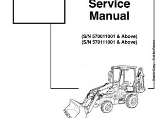 Bobcat B100 Loader Backhoe Service Manual