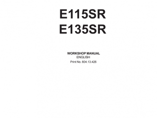 New Holland E115SR E135SR Crawler Excavator Service Manual