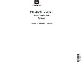 John Deere 2030 Tractor Service Technical Manual