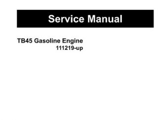 Caterpillar TB45 GAS Forklift Engine Service Repair Manual