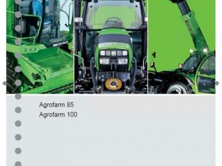 Deutz-Fahr Agrofarm 85 Agrofarm 100 Workshop Service Manual