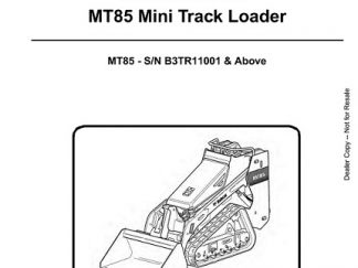 Bobcat MT85 Mini Track Loader Service Repair Manual