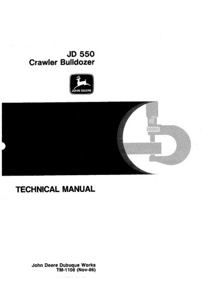 John Deere 550 Crawler Bulldozer Technical Manual