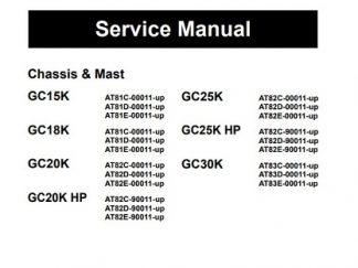 Caterpillar GC20K HP, GC25K Forklift Lift Truck Service Repair Manual