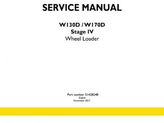 New Holland W130D, W170D Stage IV Wheel Loader Service Manual