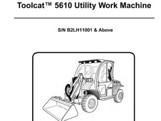 Bobcat Toolcat 5610 Utility Work Machine Service Repair Manual