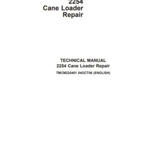 John Deere 2254 Cane Loader Technical Repair Manual