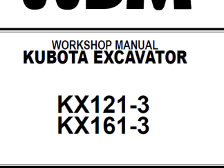 Kubota KX121-3, KX161-3 Excavator Service Manual