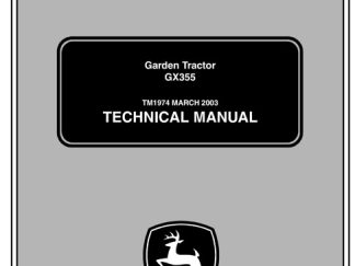 John Deere GX355 Garden Tractor Service Technical Manual