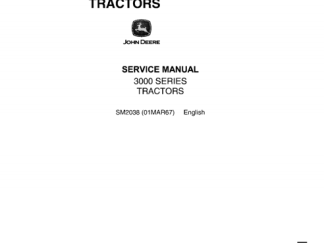 John Deere 3000 Series Tractors Service Manual