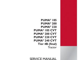 Case IH PUMA 185, 200, 220 , 240 CVT Tier 4B Tractor Service Manual