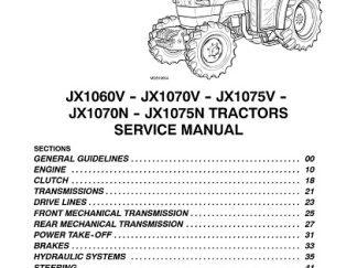 Case IH JX1060V, JX1070V, JX1075V, JX1070N, JX1075N Tractors Service Manual