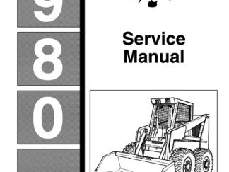 Bobcat 980 Skid Steer Loader Service Manual